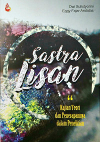 SASTRA LISAN : kajian Teori dan Penerapannya dalam Penelitian